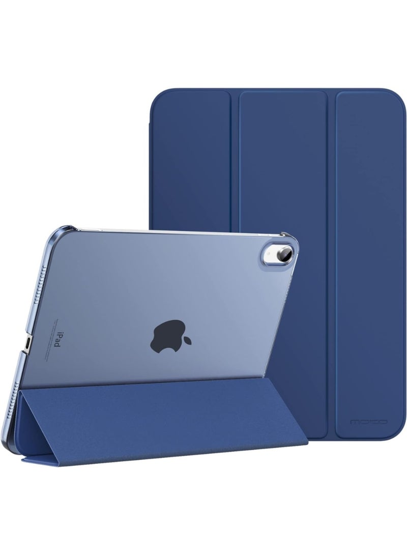Zedtron iPad (A16) 11th Generation Case 11 Inch 2025, iPad 10th Generation Case 10.9 Inch 2022, Slim Stand Hard PC Translucent Back Shell Smart Cover, Support Touch ID, Auto Wake/Sleep, Navy Blue - Image 1